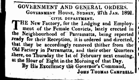 1821-01-27 - New Factory