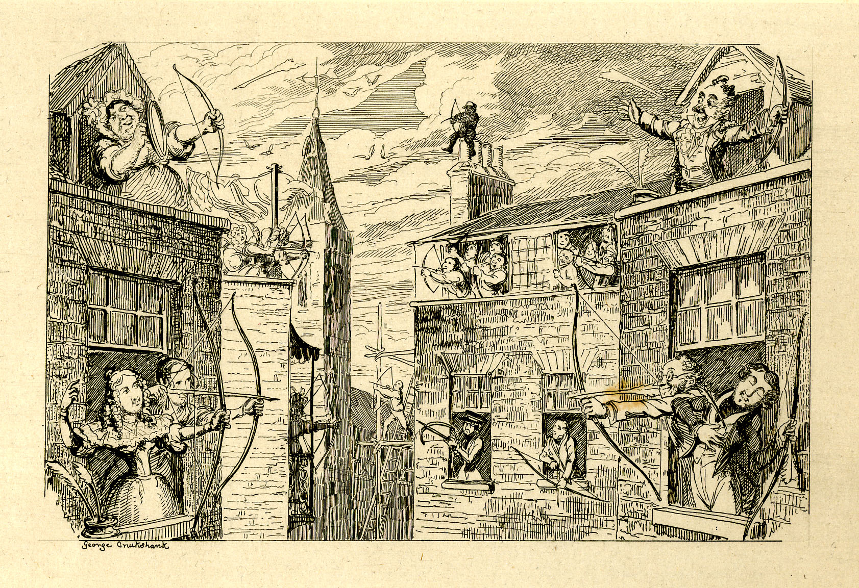 Valentine's Day, The Comic Almanack (1837), 1830s, nineteenth century