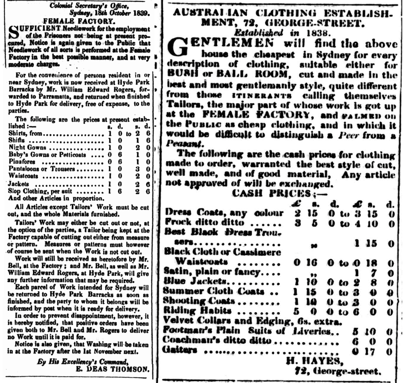 Female Factory, Parramatta, Female Factory Online, nineteenth century, Convicts, Convict women, Old Parramattans